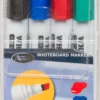 Whiteboardpenna Actual snedskuren spets, 4-set, blandade färger