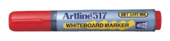 Whiteboardpenna Artline 517 Dry Safe, röd, 3 mm rund spets