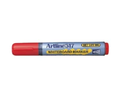 Whiteboardpenna Artline 517 Dry Safe, röd, 3 mm rund spets