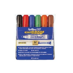 Whiteboardpenna Artline 517, 6-pack, blandade färger, 3 mm