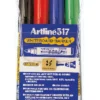 Whiteboardpenna Artline 517, rundspets 3 mm, 4-set blandade färger