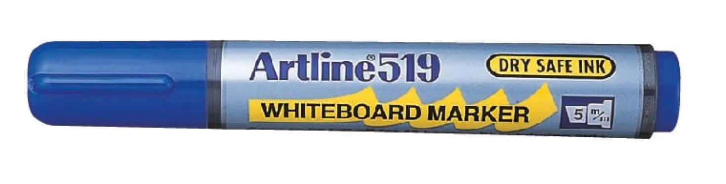 Whiteboardpenna Artline 519, skuren spets, blå, 2-5 mm