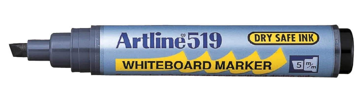 Whiteboardpenna Artline 519 Snedskuren, svart, 2-5 mm
