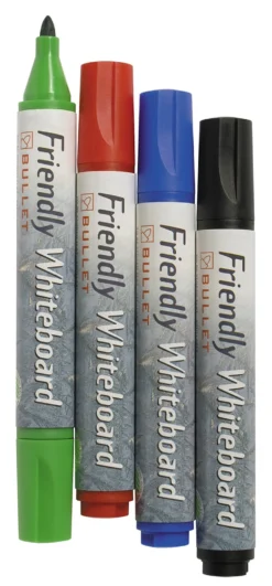Whiteboardpenna Friendly 4-set, 1,5-3 mm, blandade färger