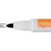 Whiteboardpenna Nobo Dry-Erase med sudd, svart, tunn spets