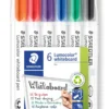 Whiteboardpenna Staedtler Lumocolor 6-set, blandade färger, 2 mm