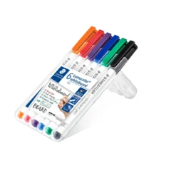 Whiteboardpenna Staedtler Lumocolor 6-set, blandade färger, 2 mm
