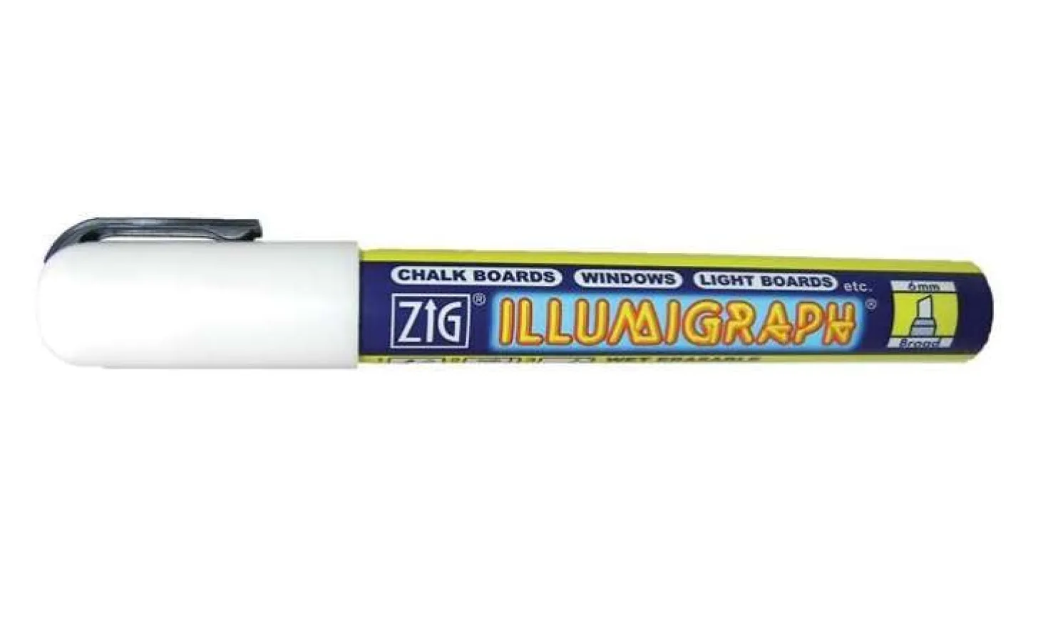 Whiteboardpenna Zig Illumigraph PMA-510, neonvit, 6 mm