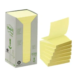 Z-block Post-it Recycled Gul, 76x76mm, 16 block